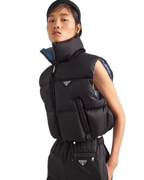 prada re nylon crop top|prada vest.